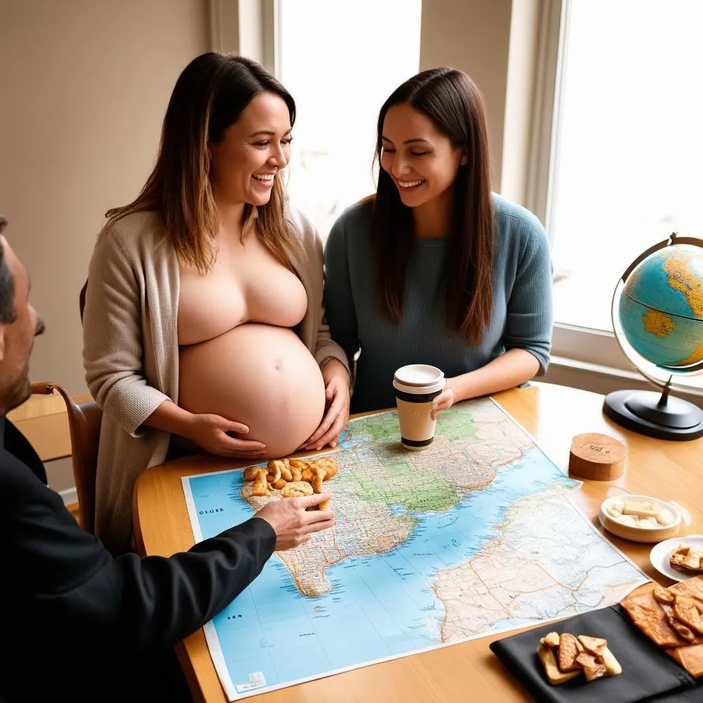 Couple Planning Trip With a Map