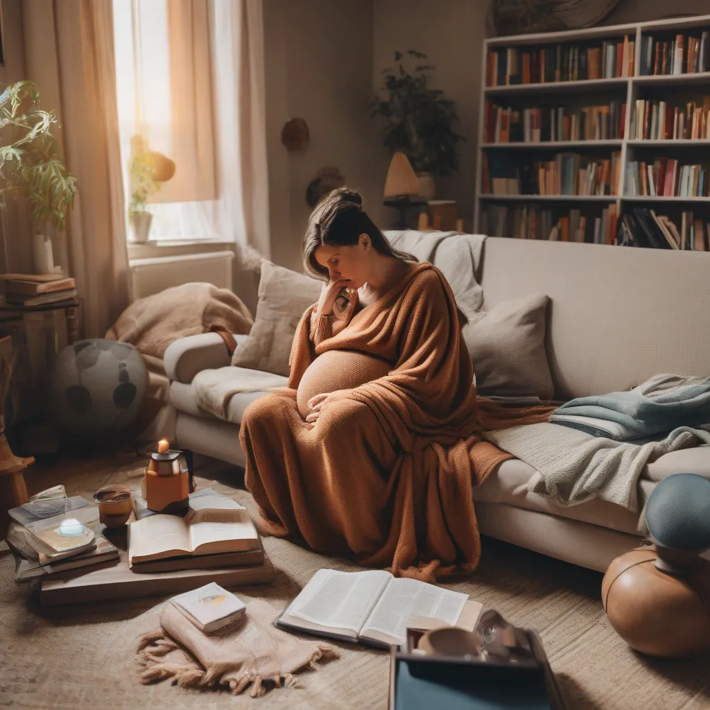 Pregnant Woman and Globe