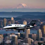 Private Jet Taking Off from Seattle