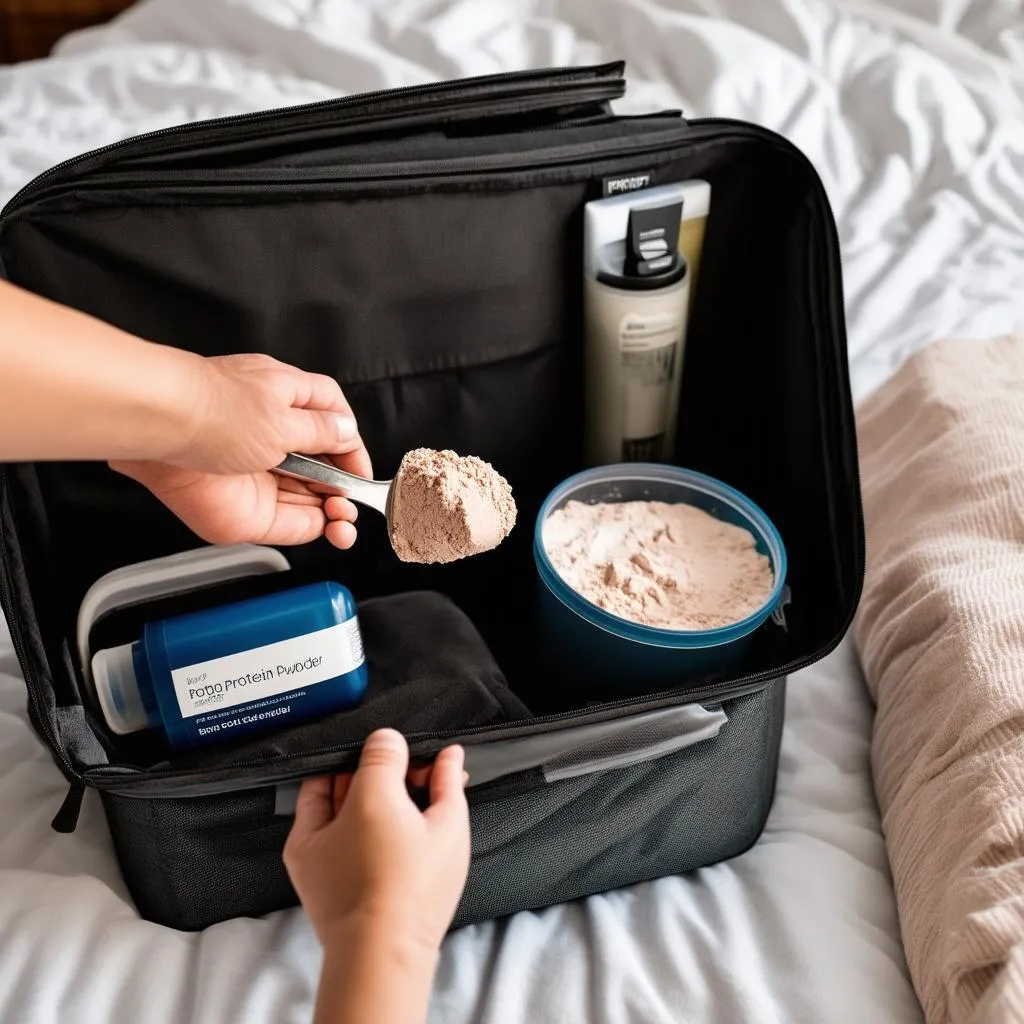 Packing Protein Powder in Luggage