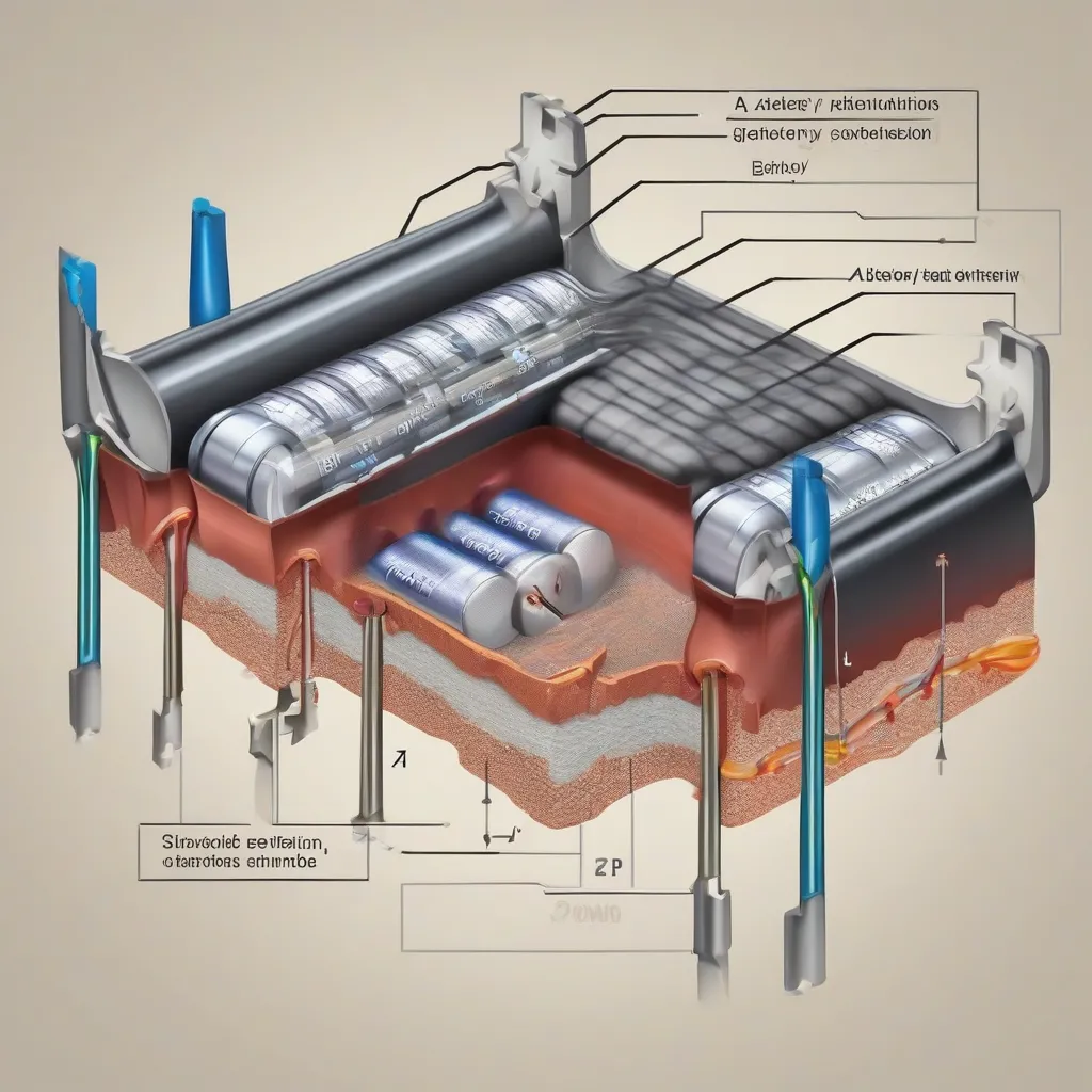 Proton Flow in a Battery