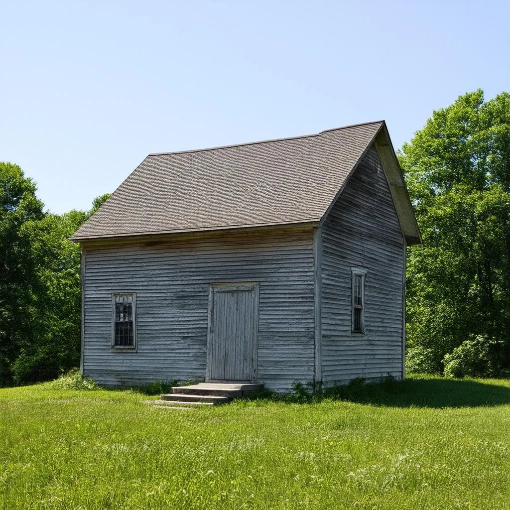 A Puritan meeting house