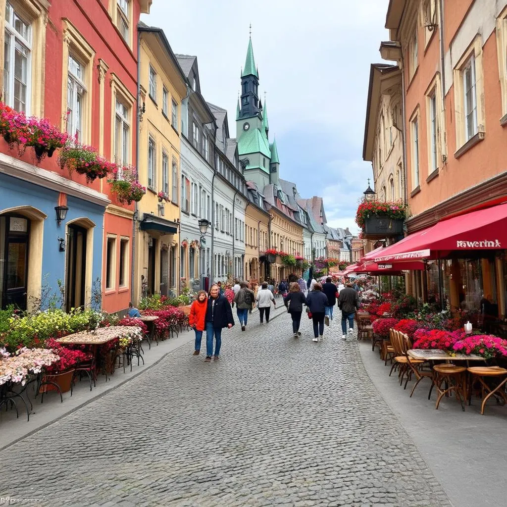 Cobblestone Street in Quebec City