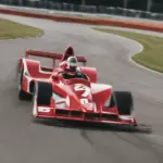 Race Car on Banked Turn