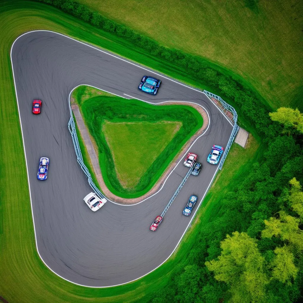 Race Track Aerial View