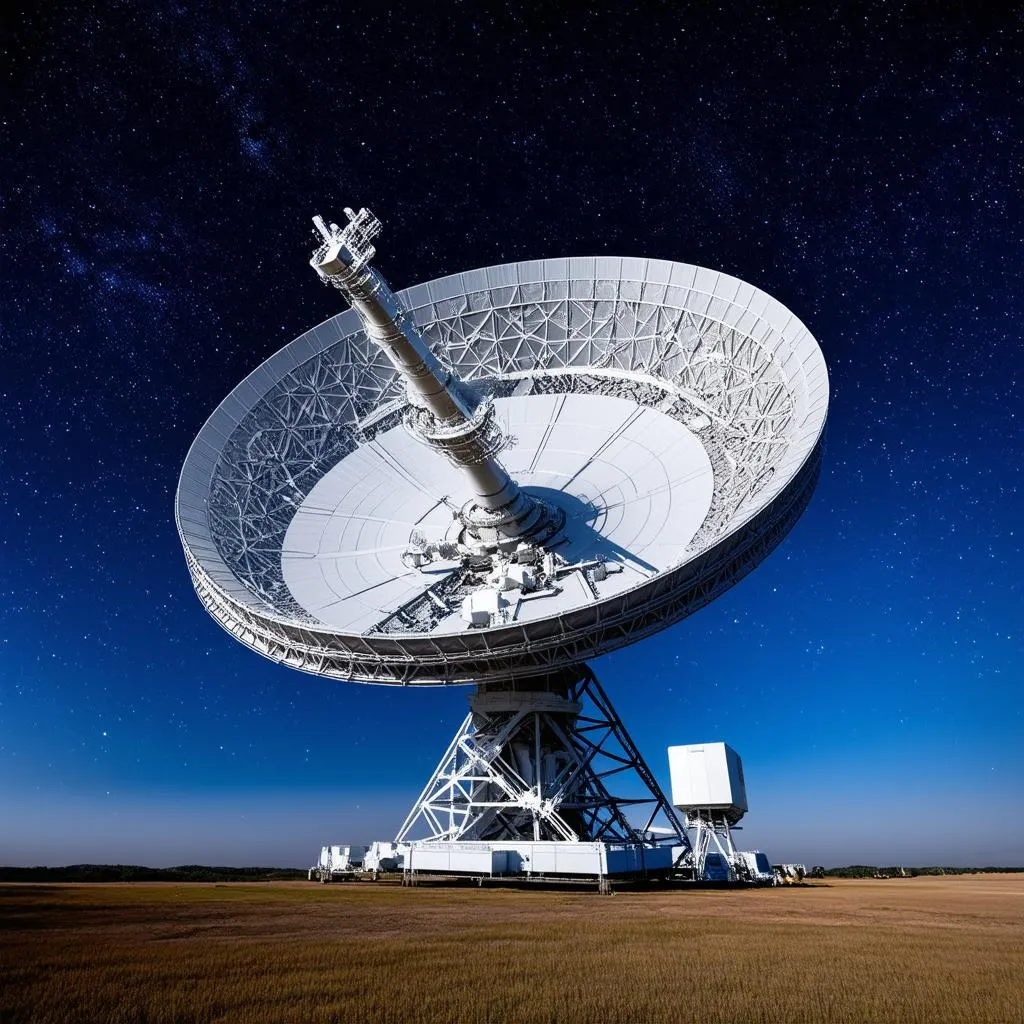 Radio Telescope Searching for Signals