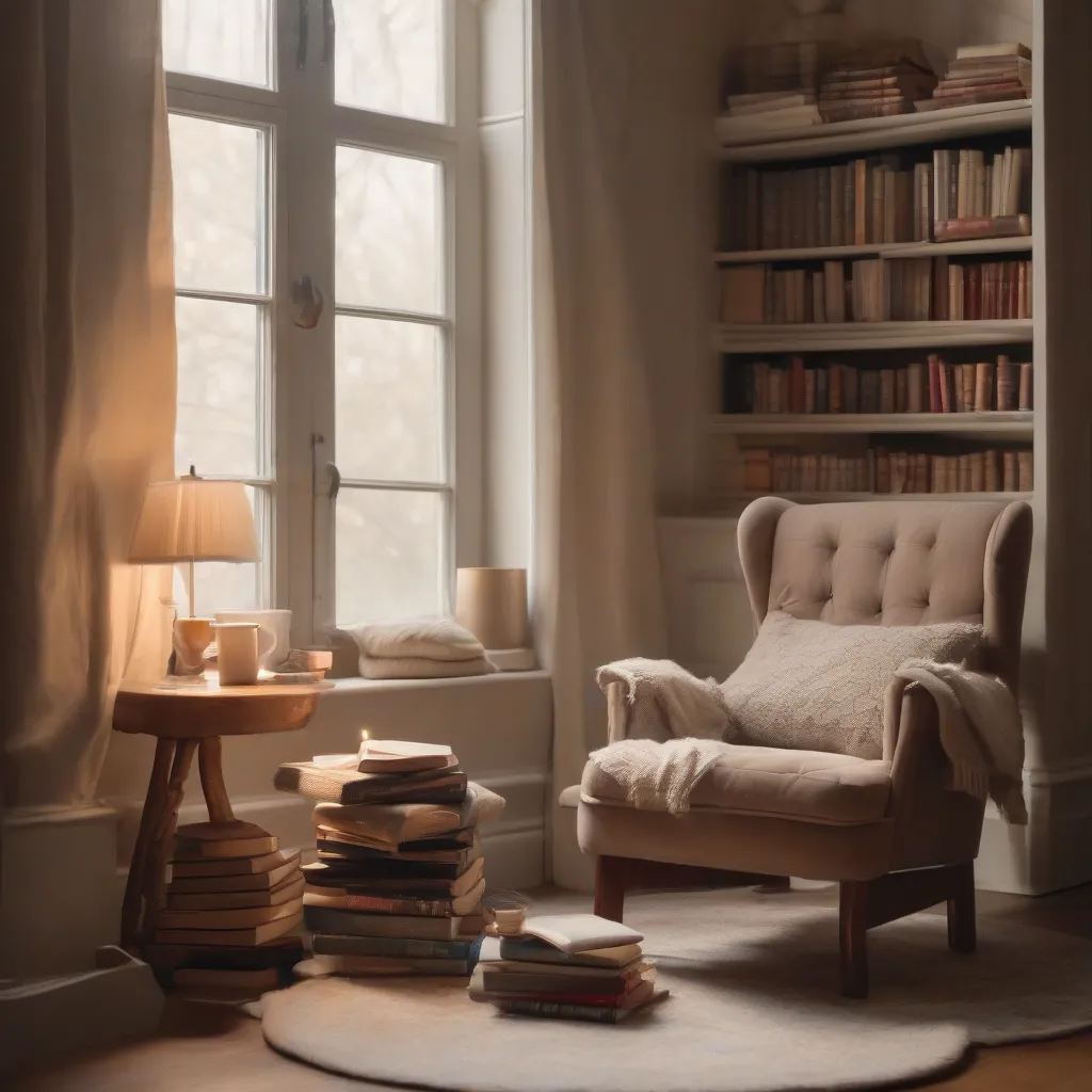 Cozy Reading Nook with Books