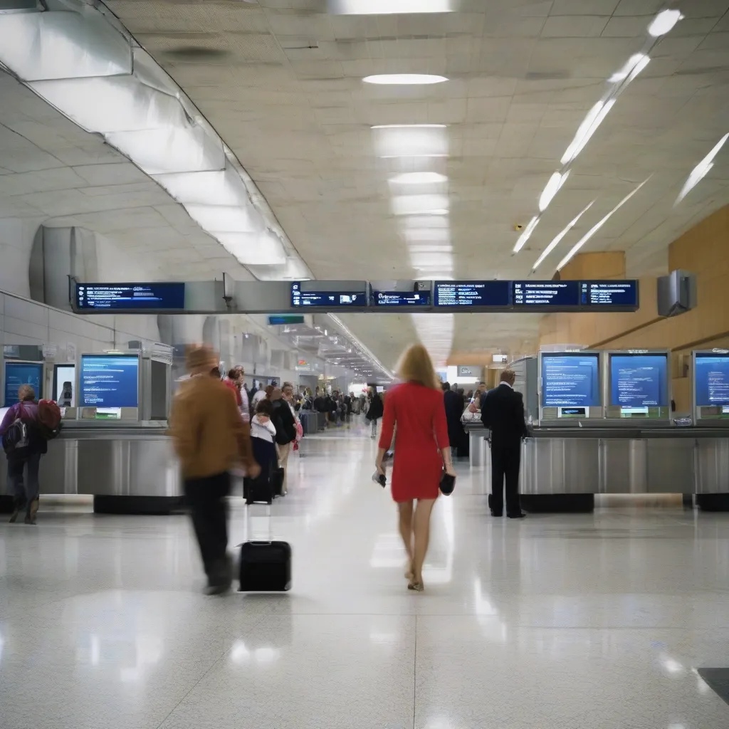 Traveler passing through security smoothly