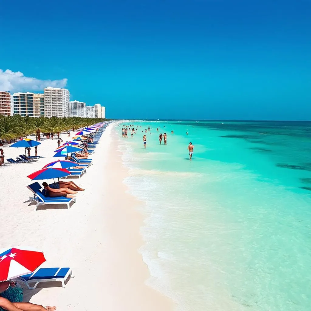 Relaxing on Varadero Beach