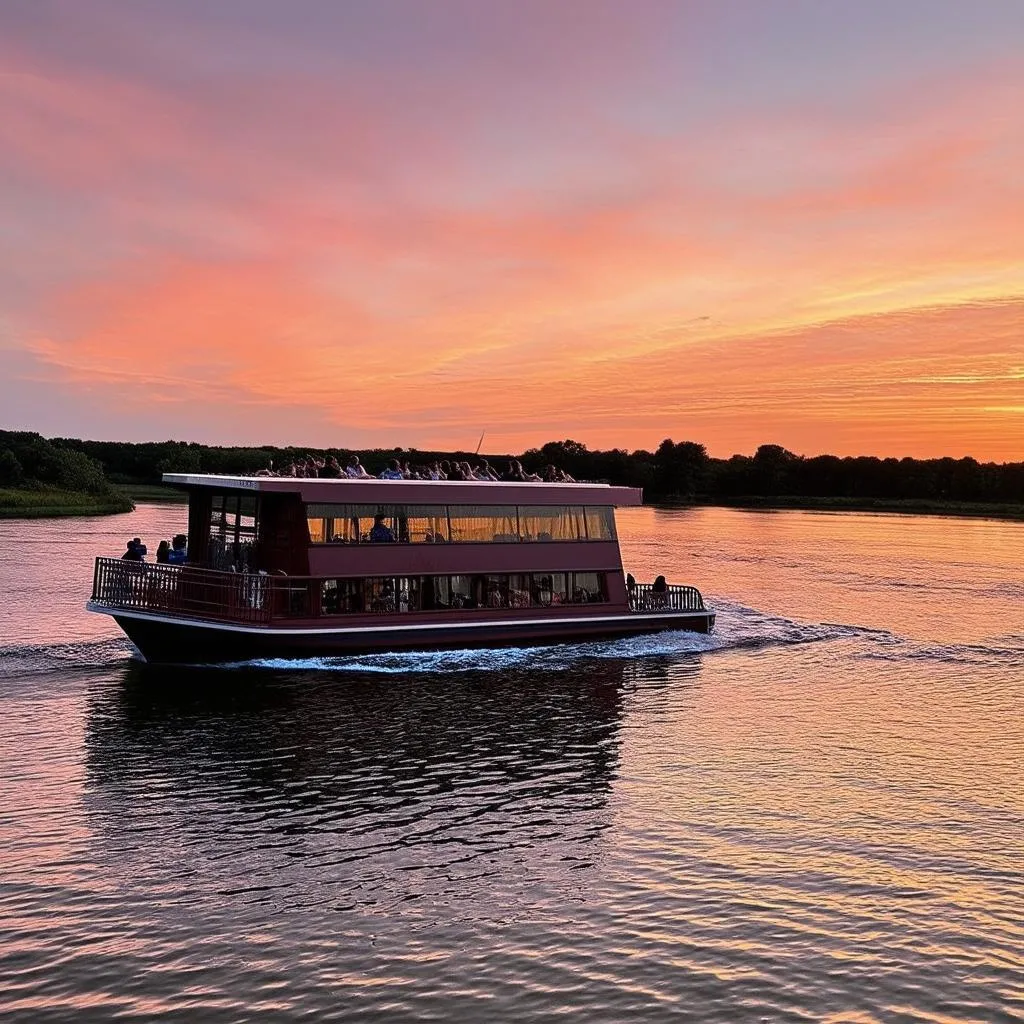 Serene River Cruise at Sunset