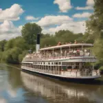 A scenic riverboat journey