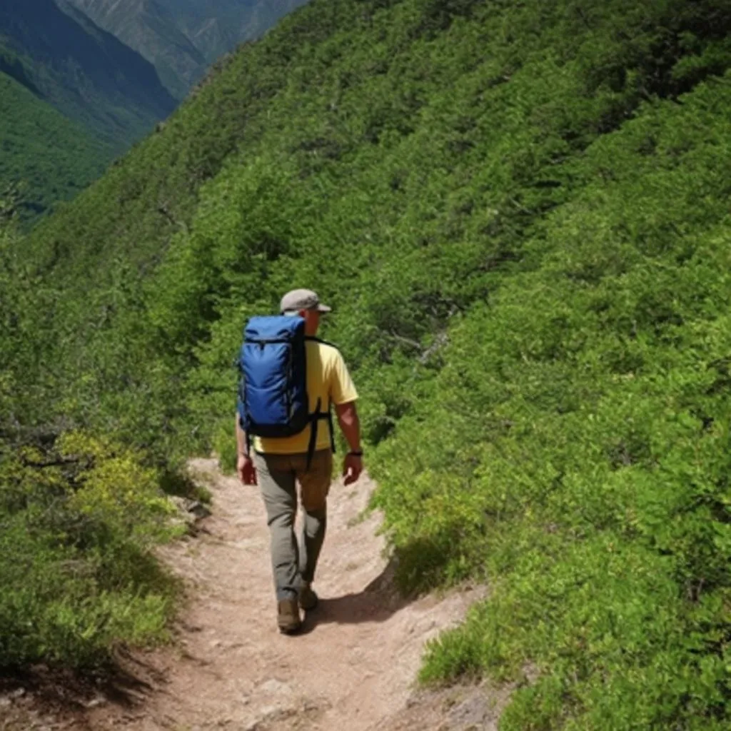 Hiker on Road Less Traveled