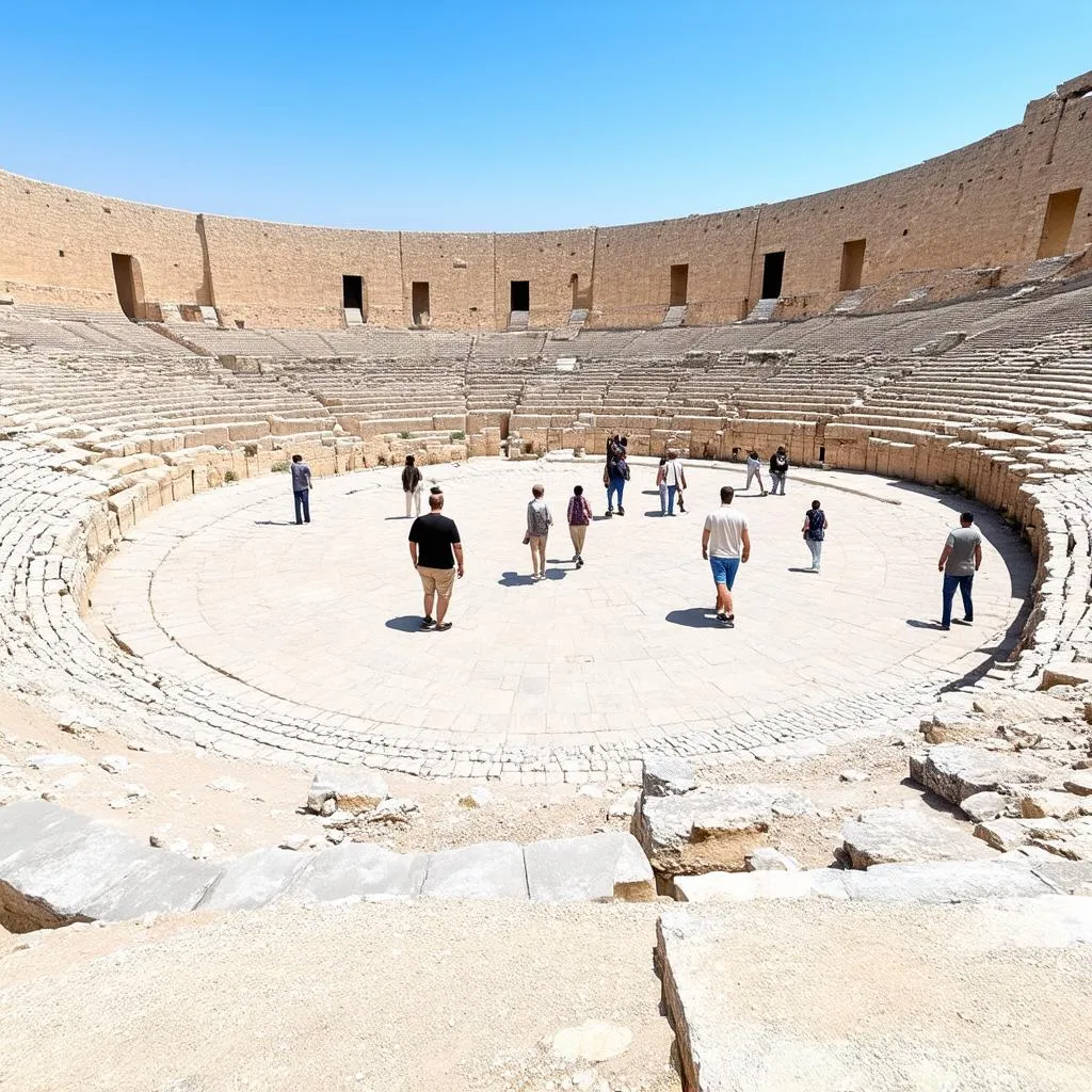 The Roman Amphitheater in Amman Jordan