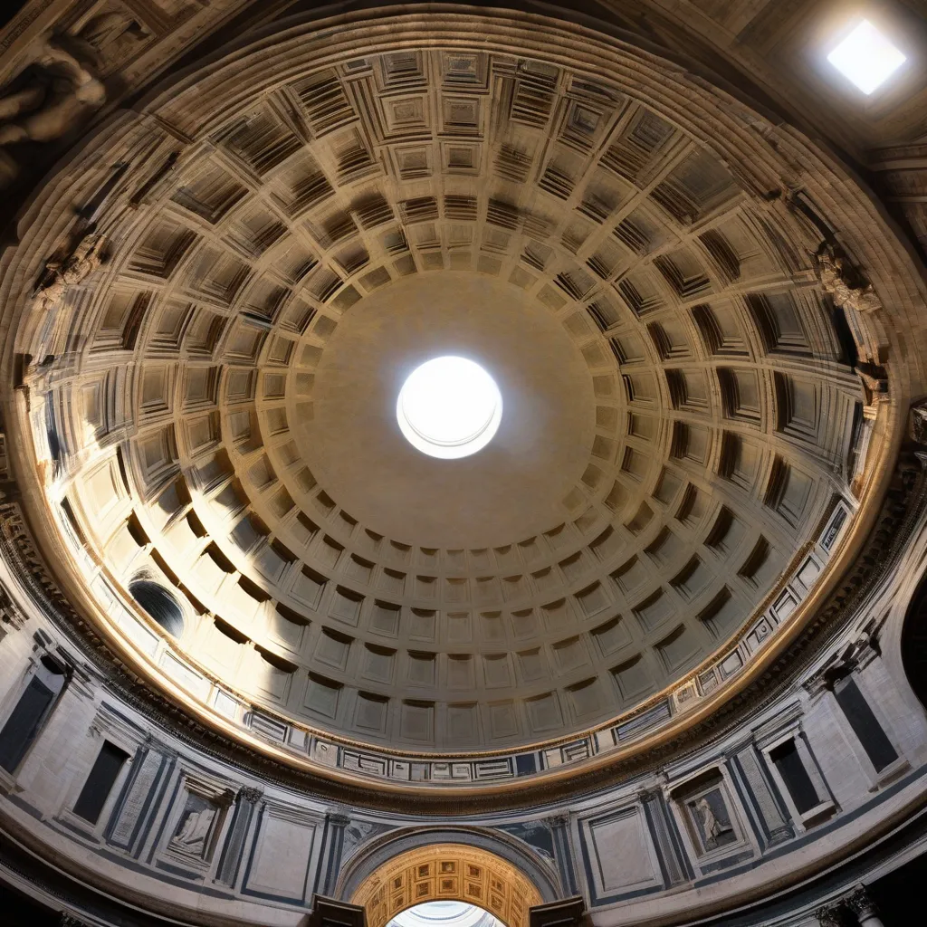 The Pantheon with sunlight streaming through the oculus