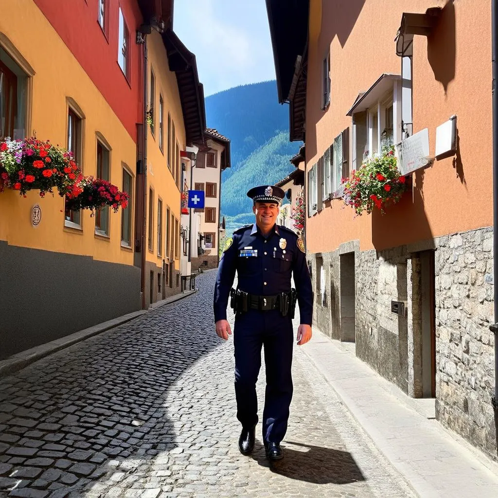 Safe Swiss City Street