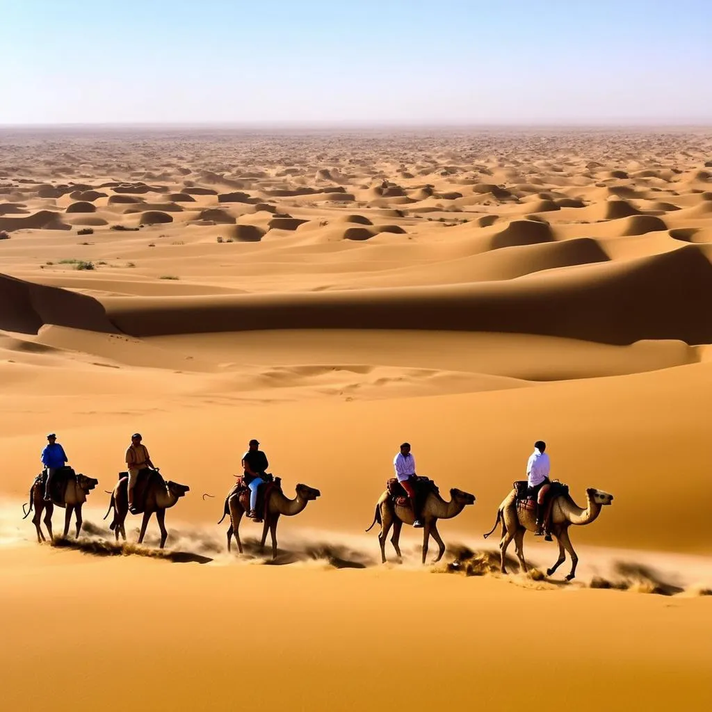 Camel Trek in the Sahara Desert