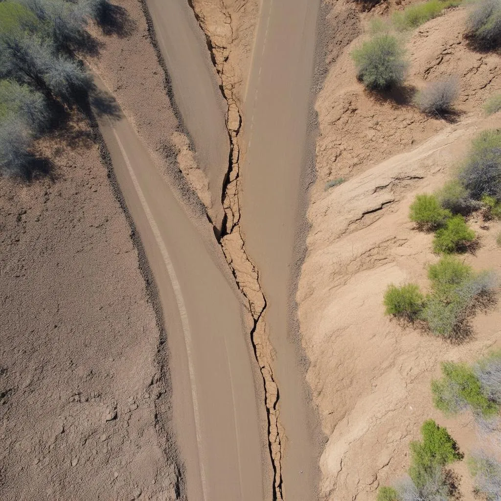 Aerial View of the San Andreas Fault