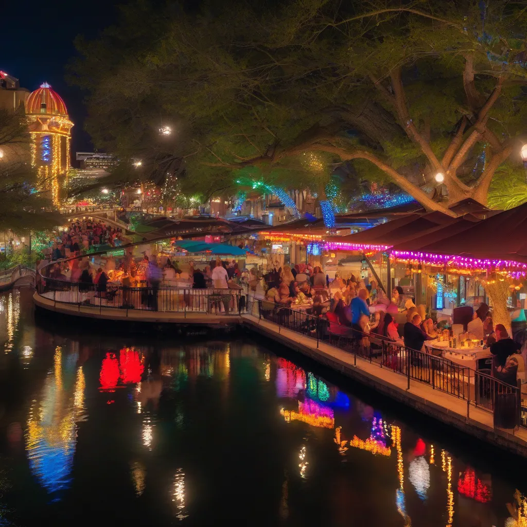 San Antonio Riverwalk at Night