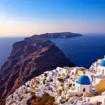 Santorini Caldera View at Sunset