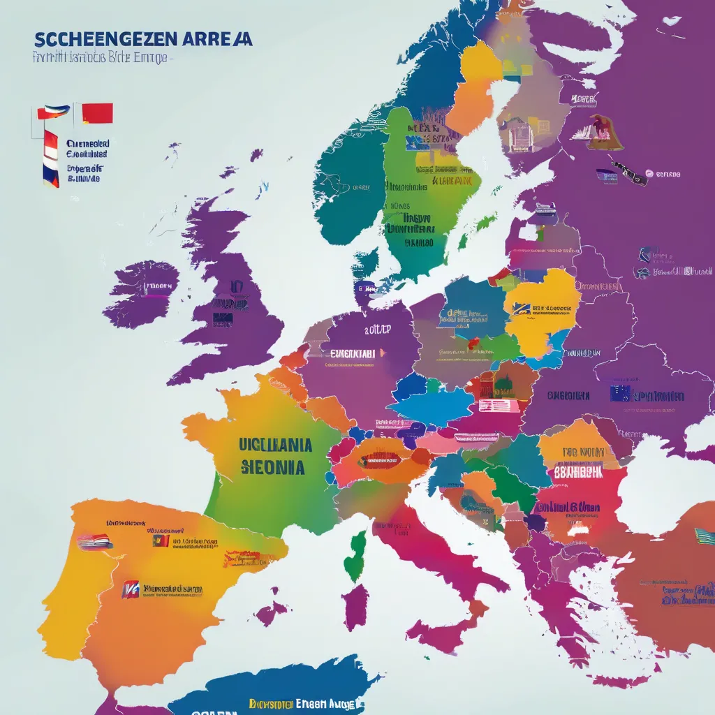 Map of the Schengen Area