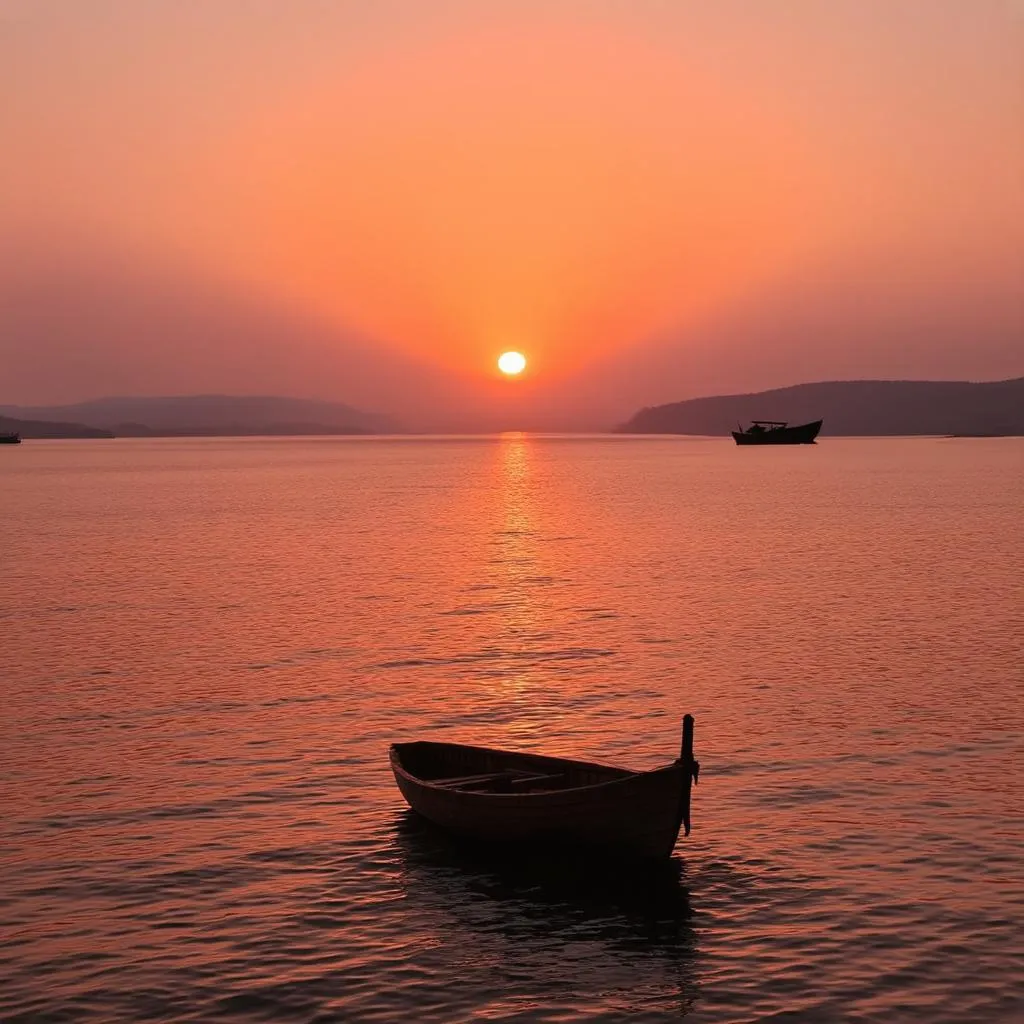 Sunset over the Sea of Galilee