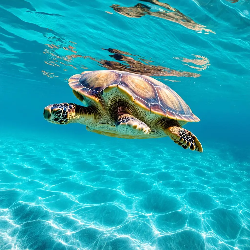 Sea Turtle on an Ocean Journey