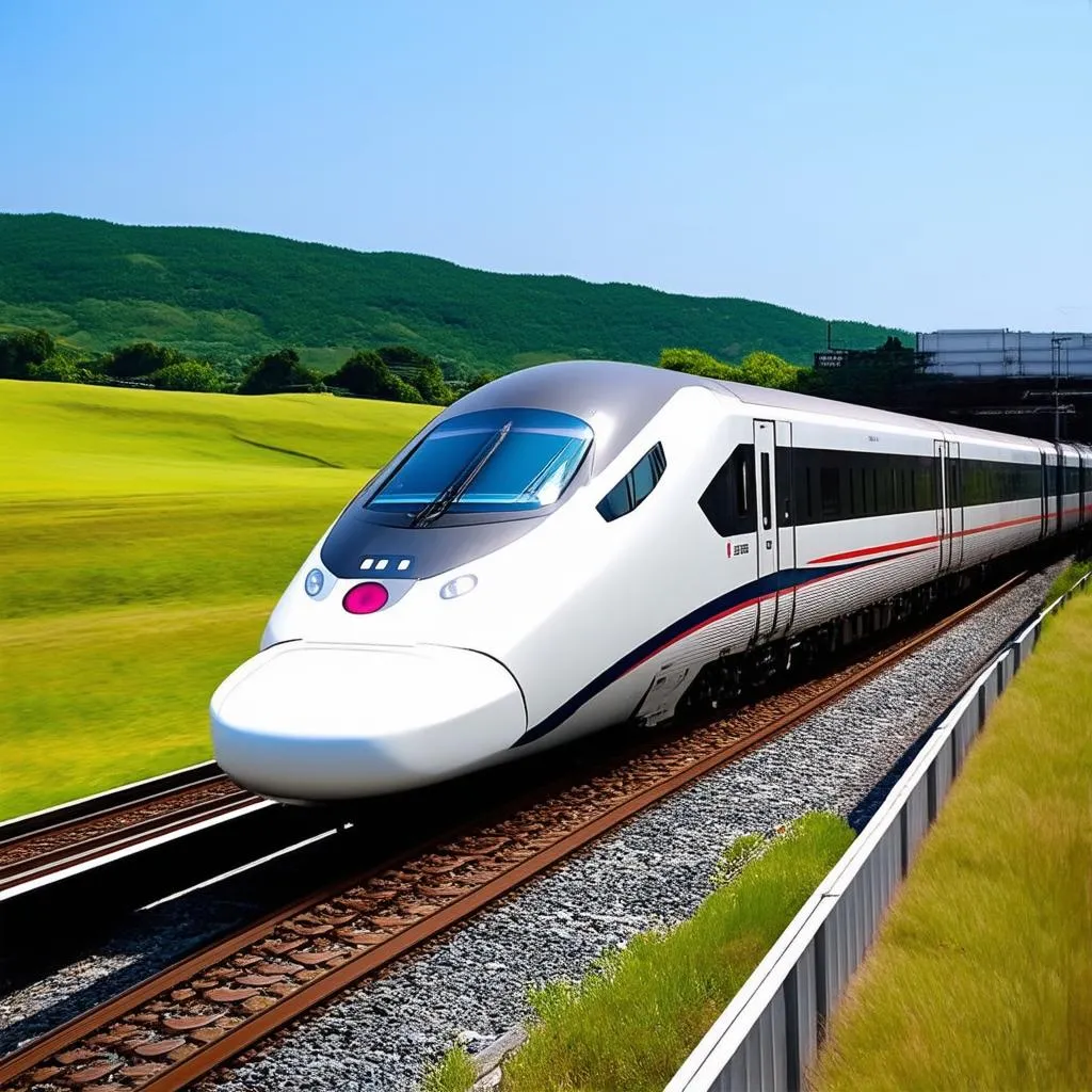 Modern Shinkansen Bullet Train