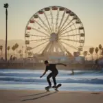 Skateboarder at Venice Beach