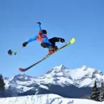 Ski Jumper Taking Off