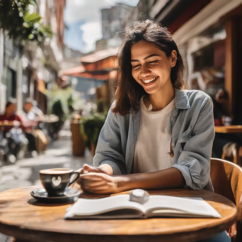 Solo Traveler in Bogota Cafe