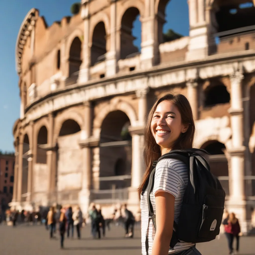 Solo Female Traveler at the Colosseum