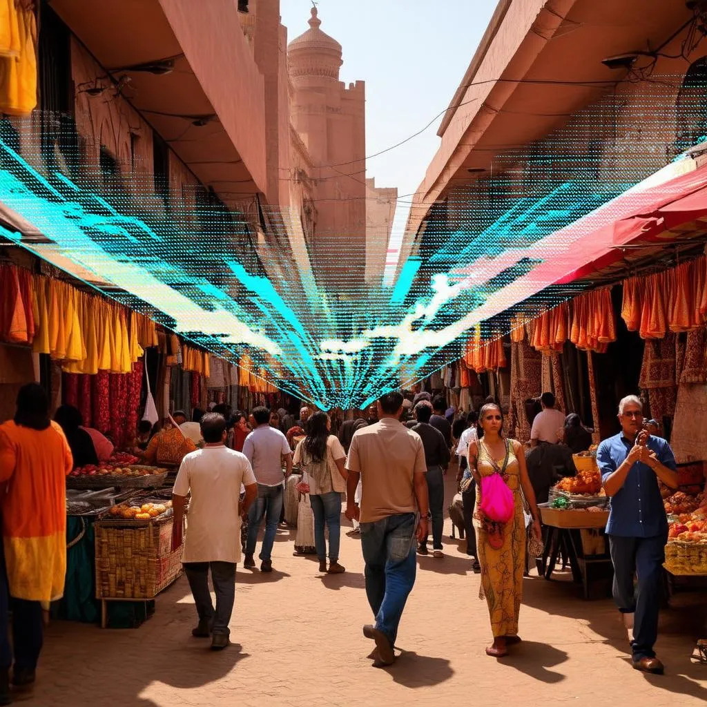 Sound Waves in Marrakech Marketplace