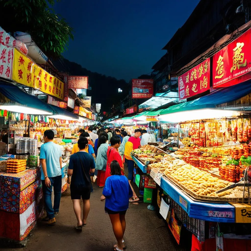 Bustling Southeast Asian Night Market