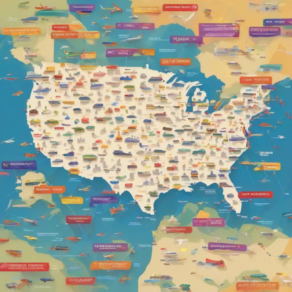 Southwest Airlines Destinations Map