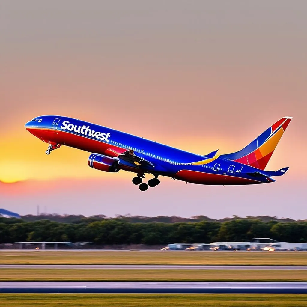 Southwest Airlines Plane Taking Off