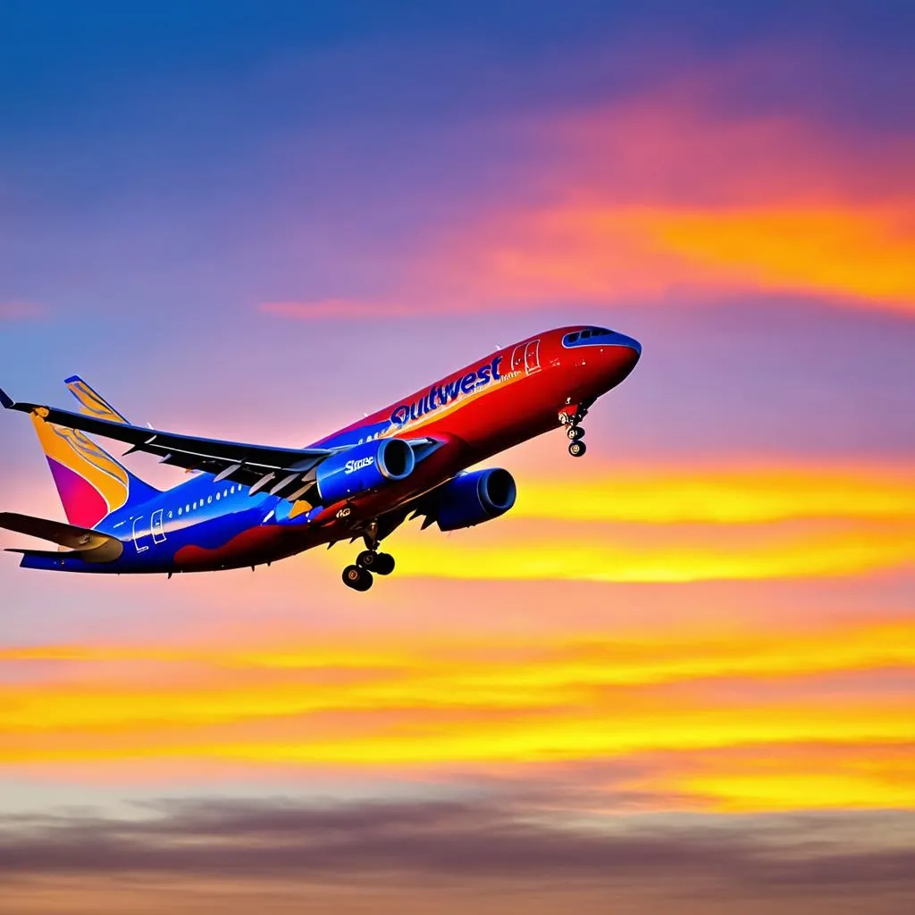 Southwest Plane Taking Off