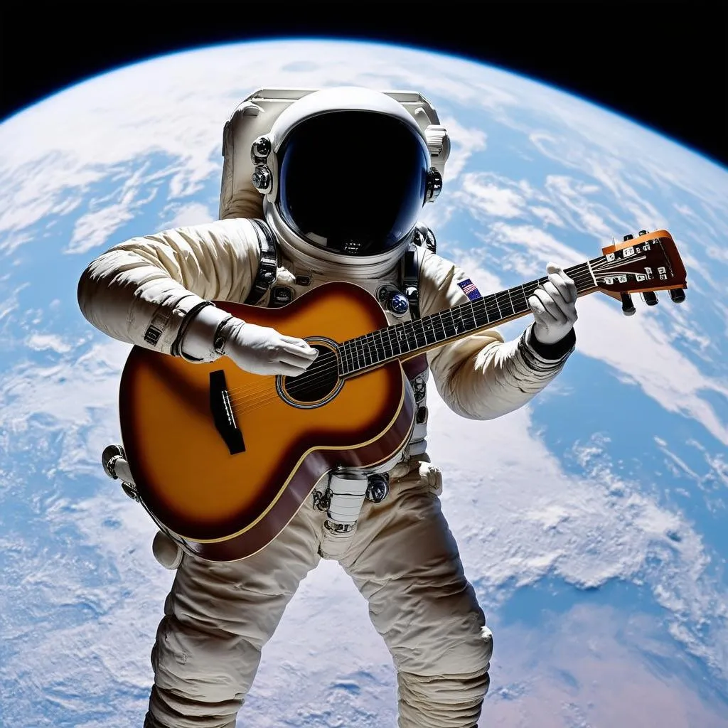 Spaceman with Guitar