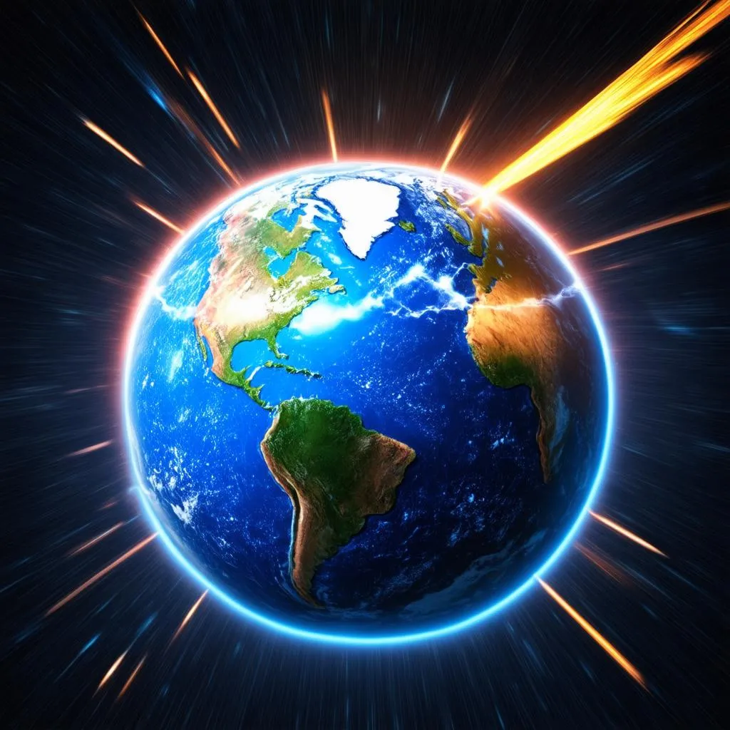 Speed of Light Compared to Earth