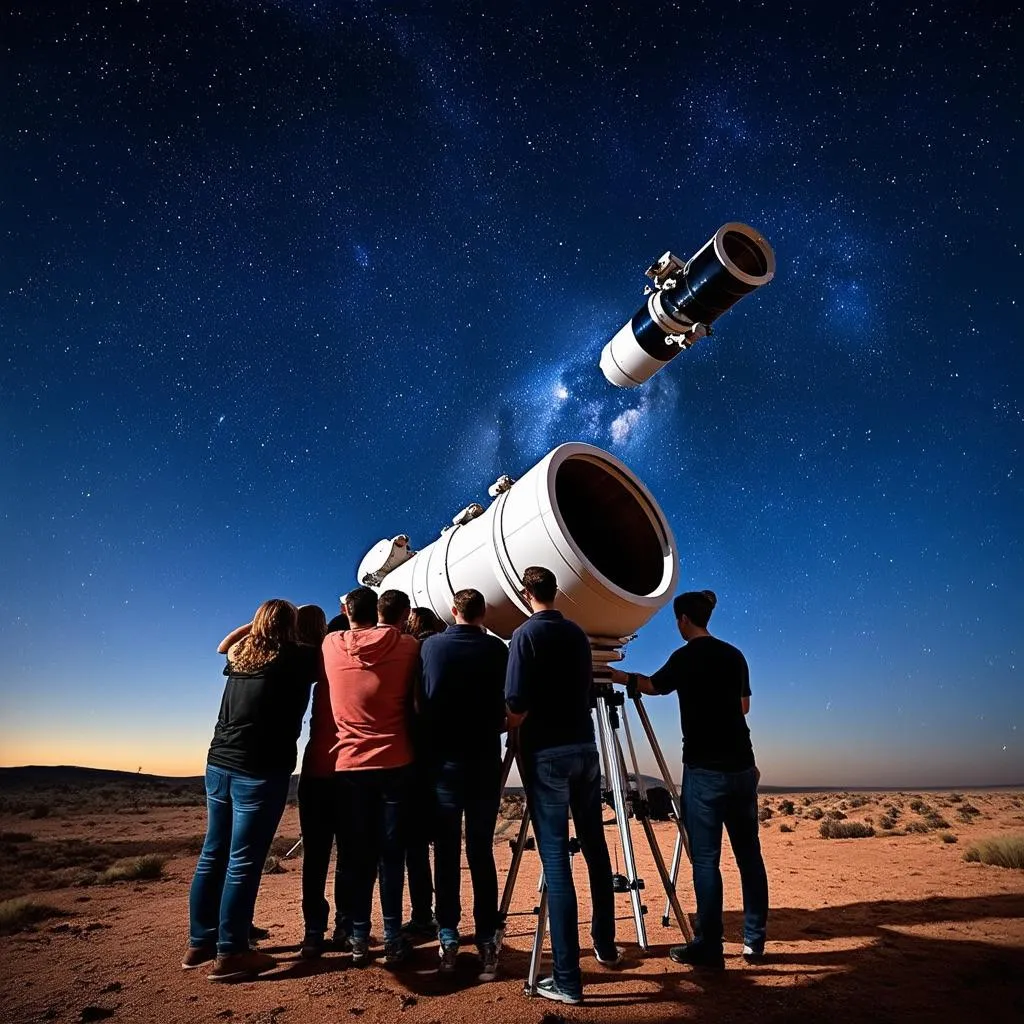 Stargazing with Telescope