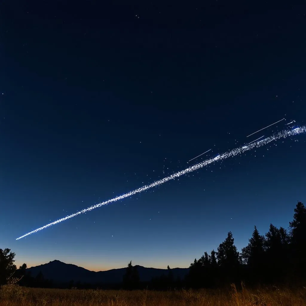 Starlink Satellites in the Night Sky