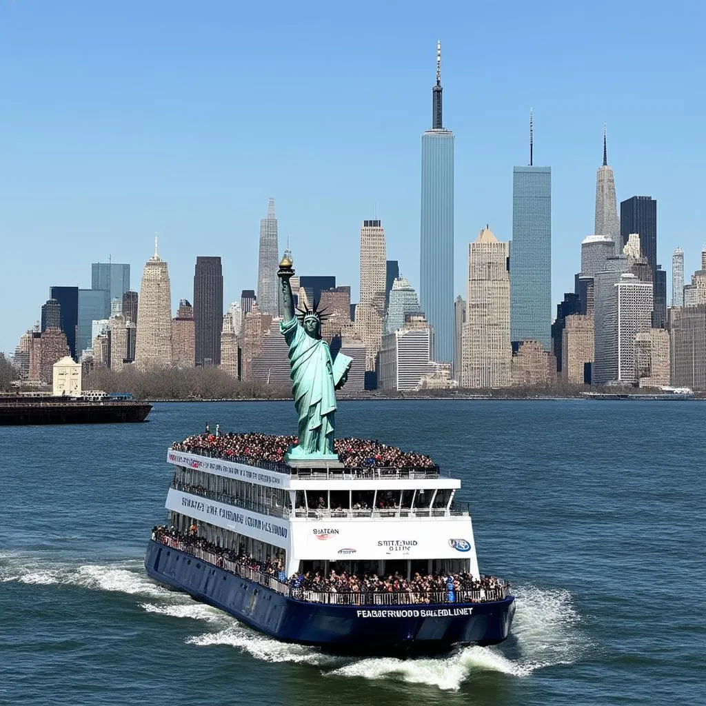 Staten Island Ferry with Manhattan Skyline