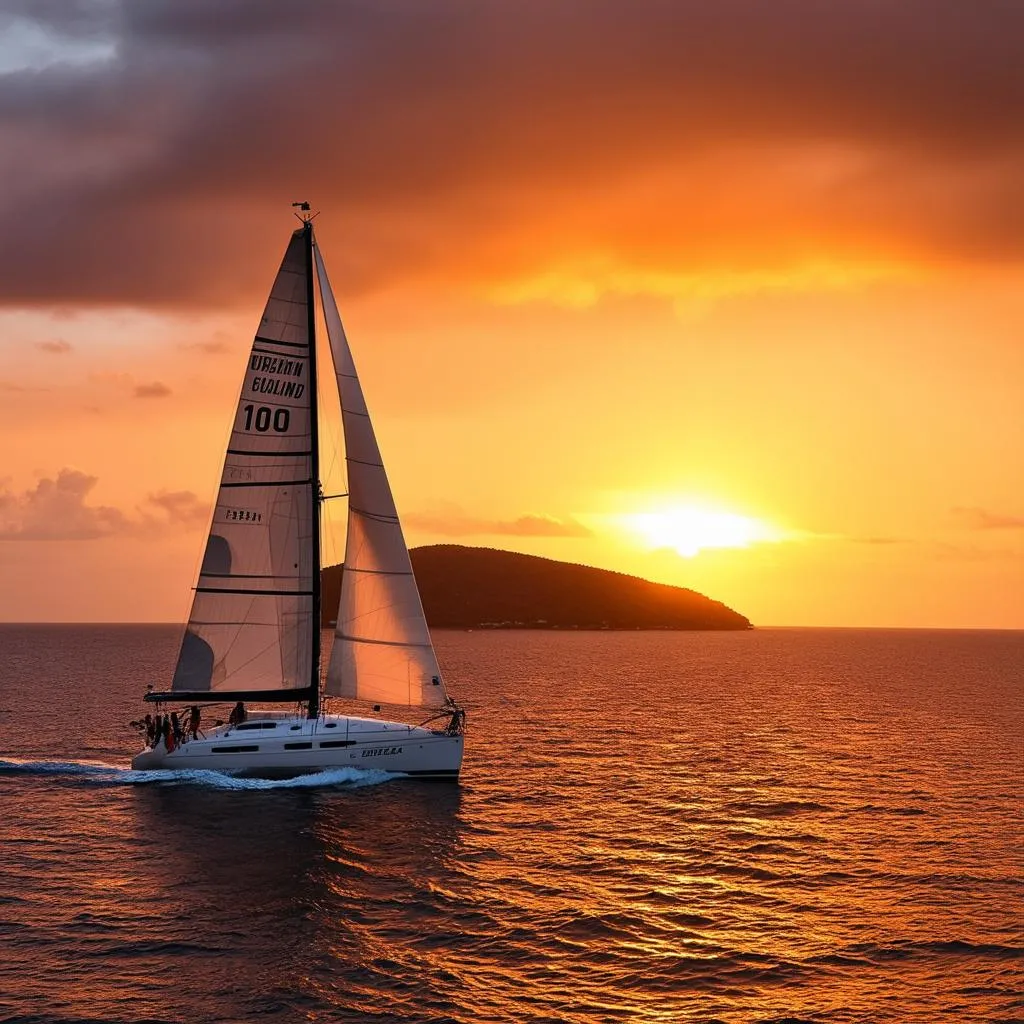 Sunset cruise in the USVI