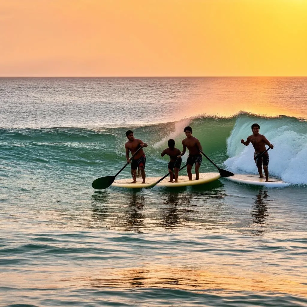 Surfers in Bali