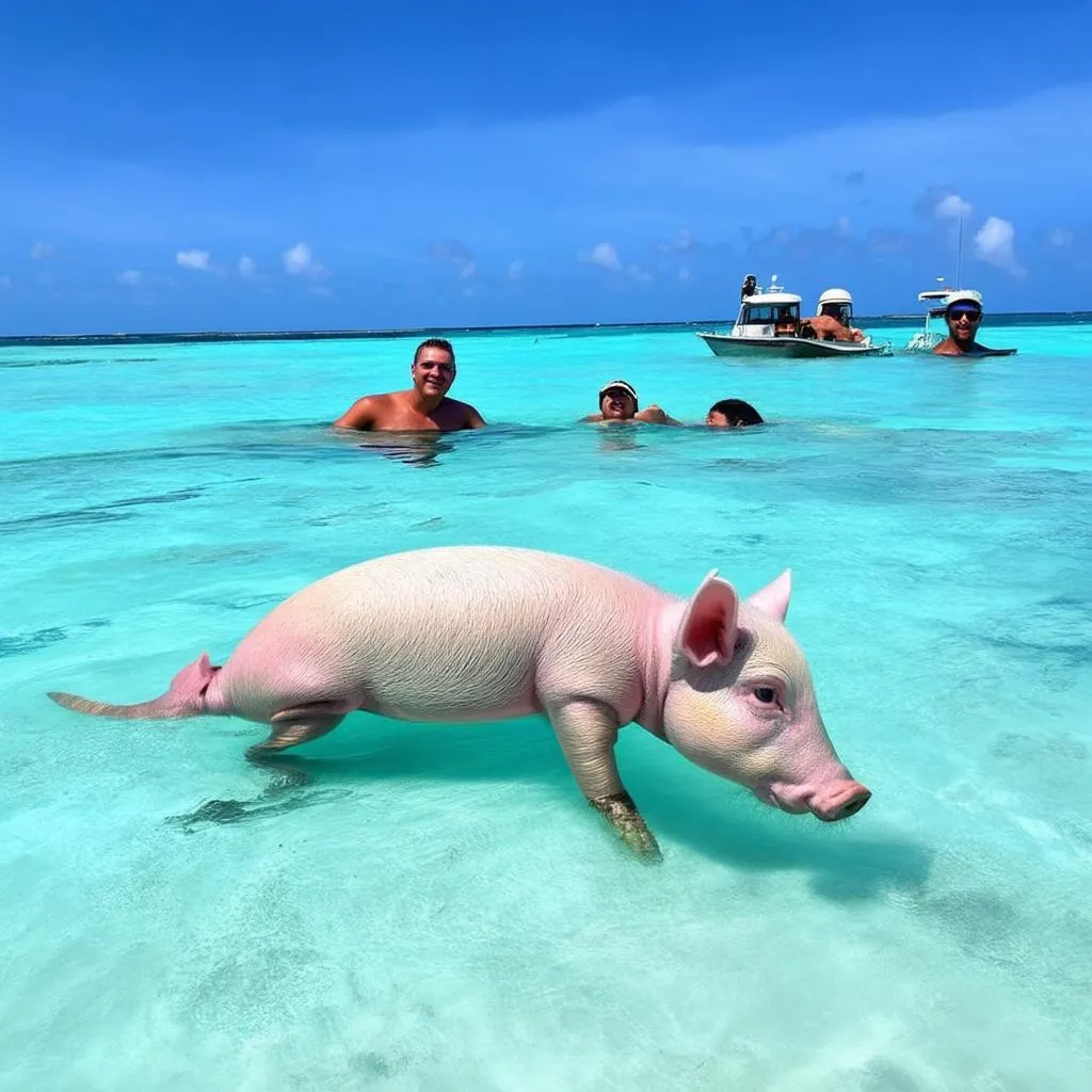 Swimming Pigs Exuma Cays