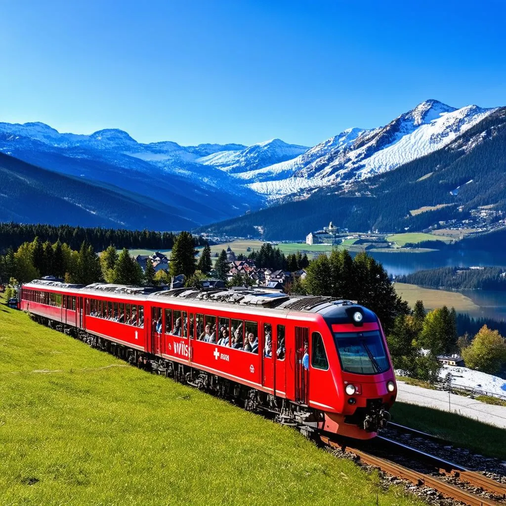 Swiss Alps Train Ride