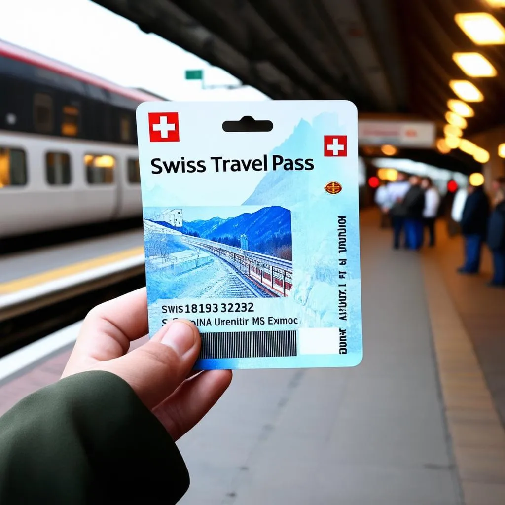 Holding Swiss Travel Pass