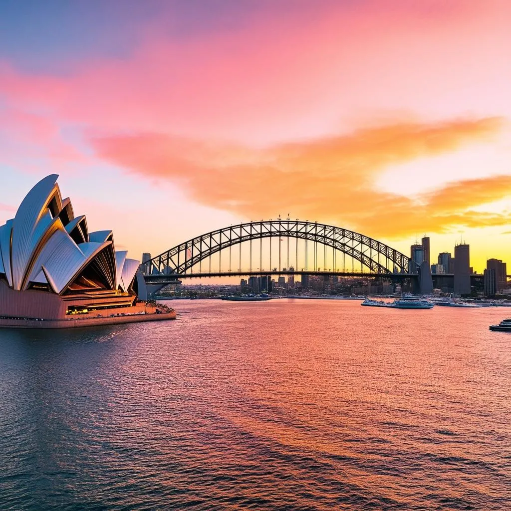 Sydney Harbour at Sunset