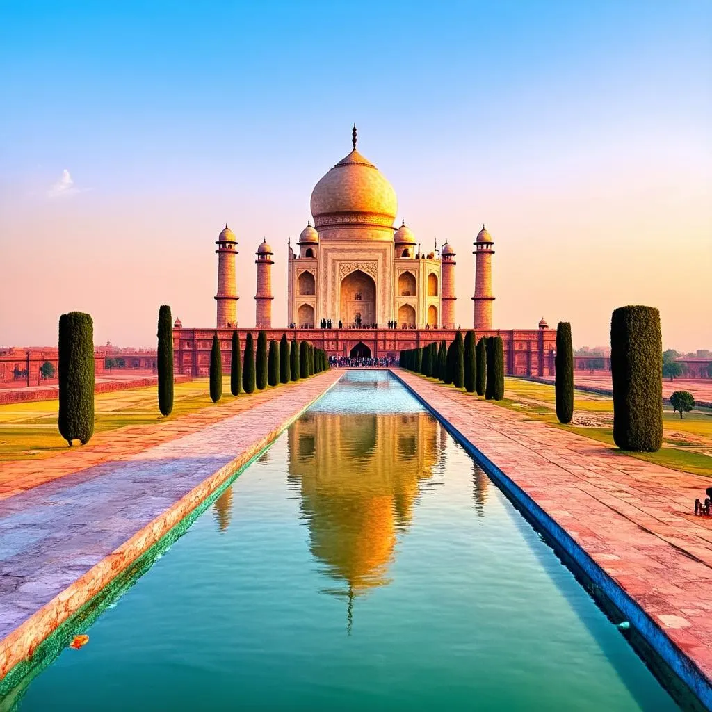 Taj Mahal at Sunset