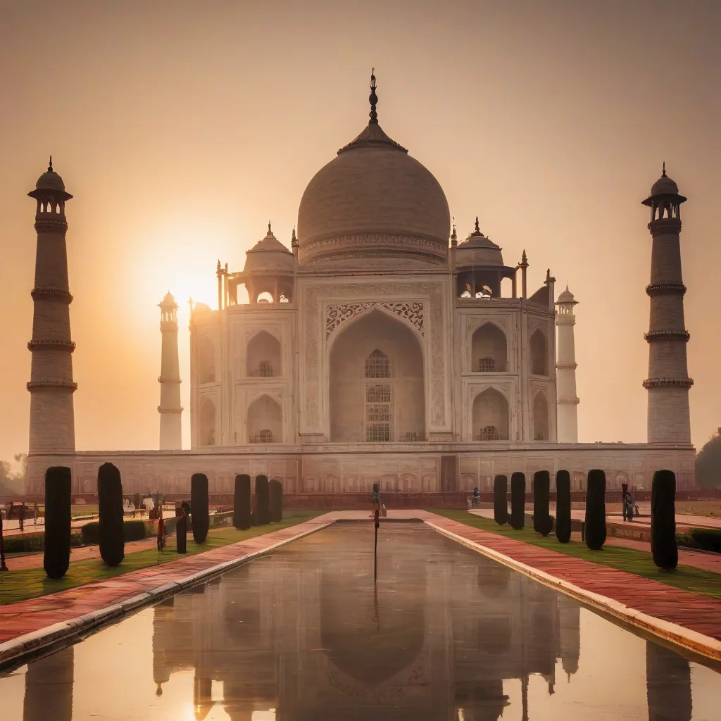 Sunrise at the Taj Mahal