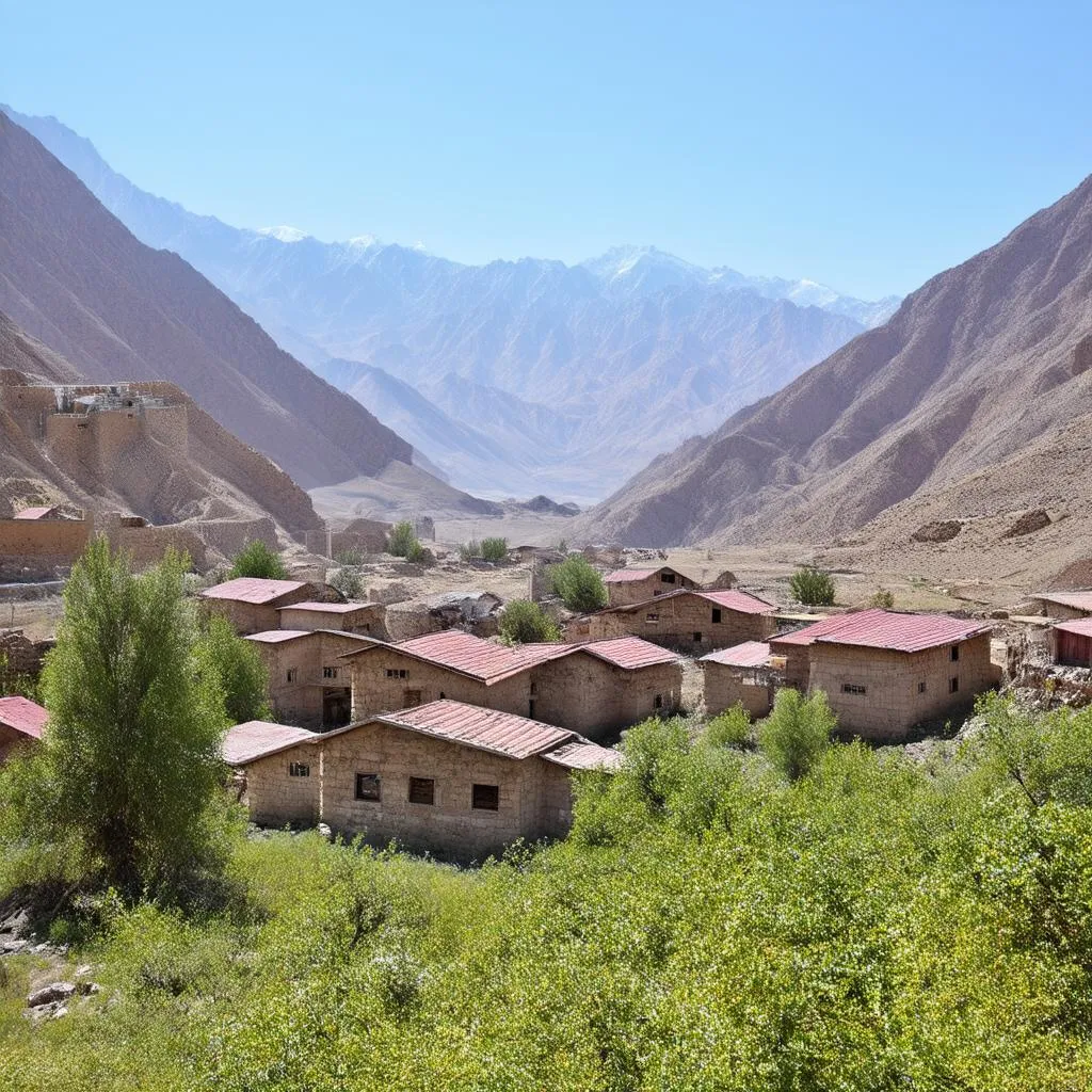 A traditional village in Tajikistan